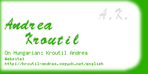 andrea kroutil business card